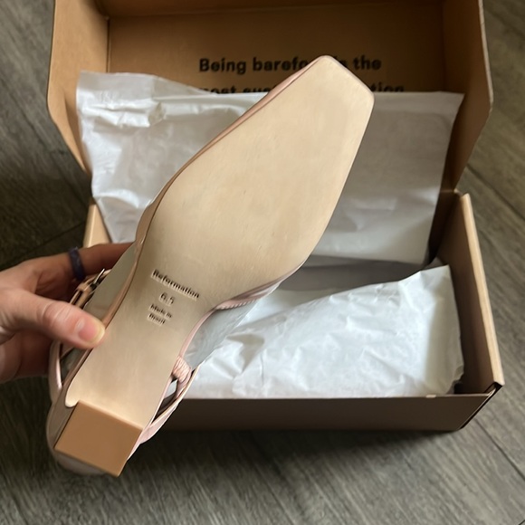 NWT REFORMATION Helena T-strap Pump, Rosewater, size 6.5 - Picture 6 of 11